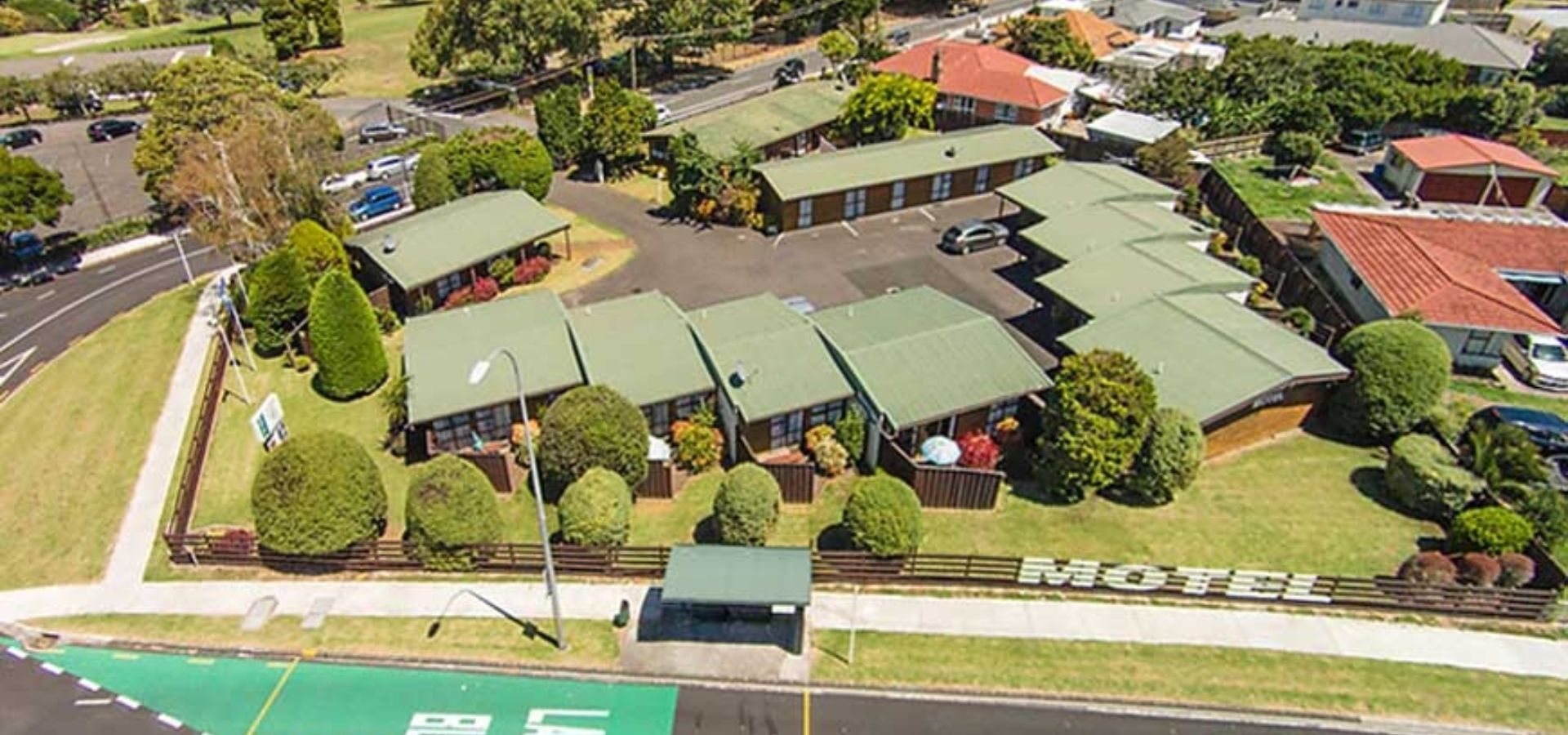 Aerial view of Grange Motel